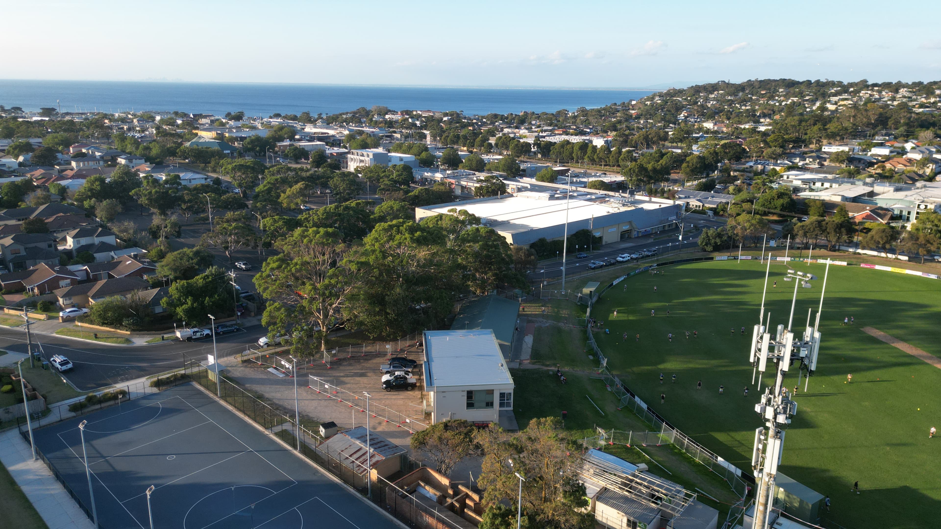 Aerial AFL oval shot